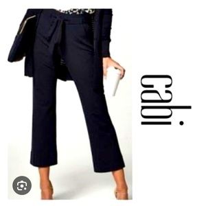 Cabi Navy Easy Crop Pants #5177 Size 14